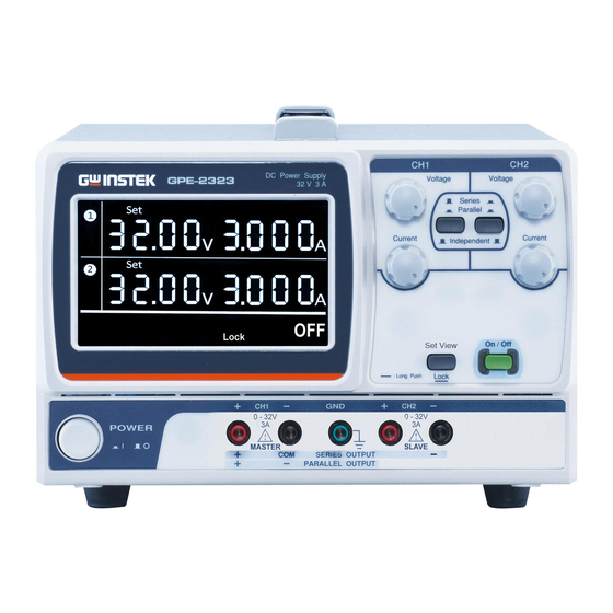 GW Instek GPE-1326 Series User Manual