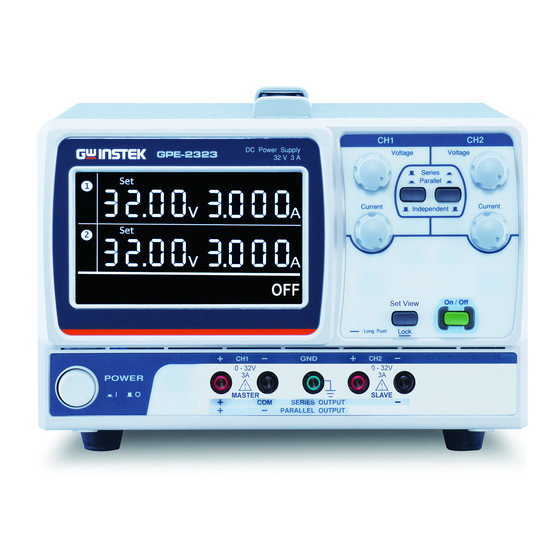 GW Instek GPE-1326 Series User Manual