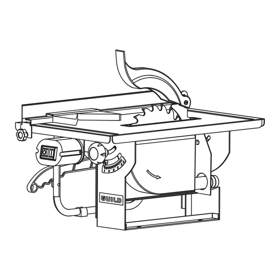 Guild BTS180B Table Saw Manuals