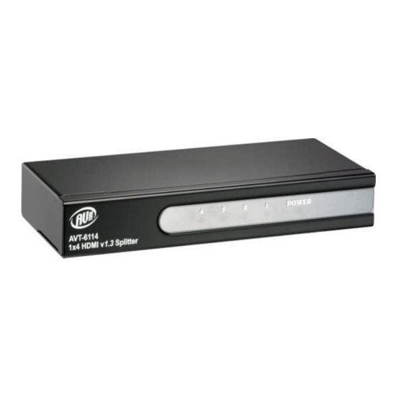 AV TOOL AVT-6114 HDMI Splitter/Amplifier Manuals