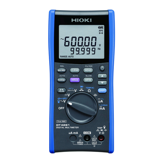 Hioki DT4280 Series Remote Operation Manual