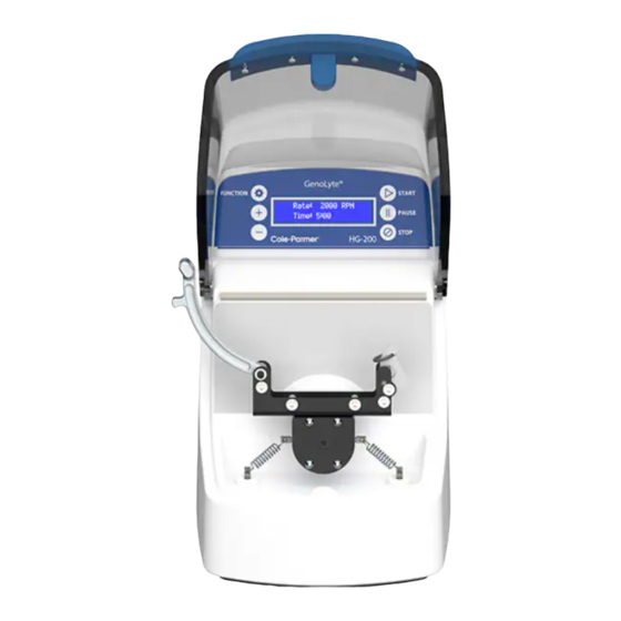 Cole Parmer GenoLyte HG-200 Quick Start Manual