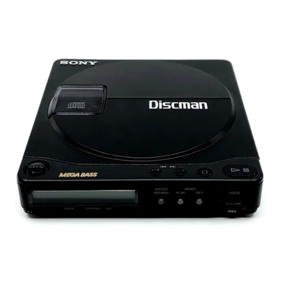 Sony Discman D-9 Manuals