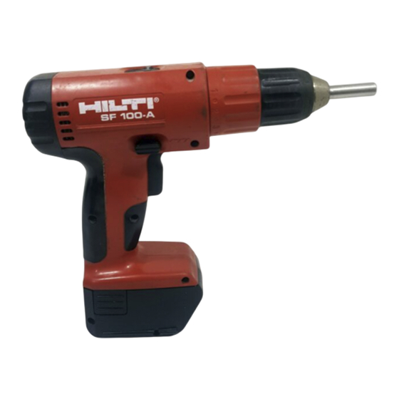 User Manuals: Hilti SF 100-A Cordless Drill