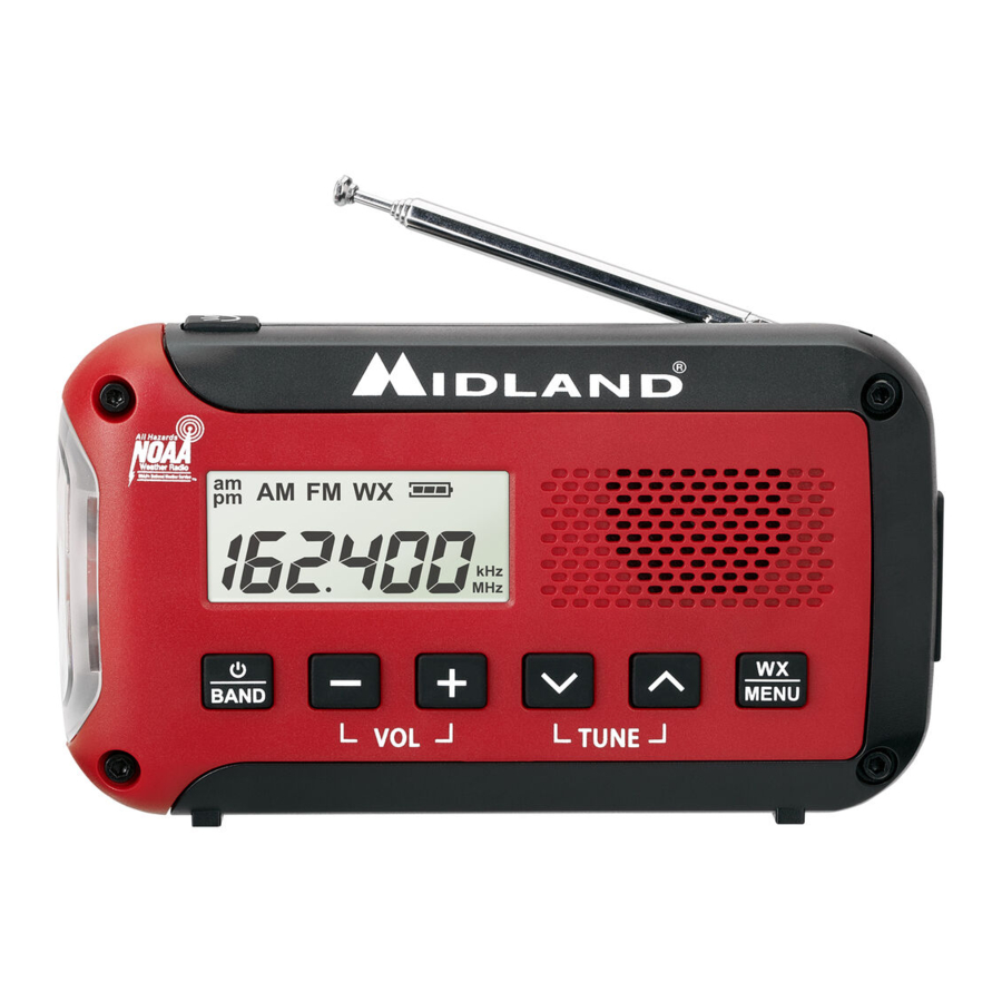 Midland ER10 - Weather Radio Manual