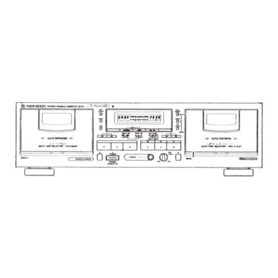 Pioneer CT-W604RS Operating Instructions Manual
