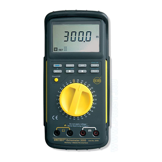 Unitest Echometer 3000 Instruction Manual