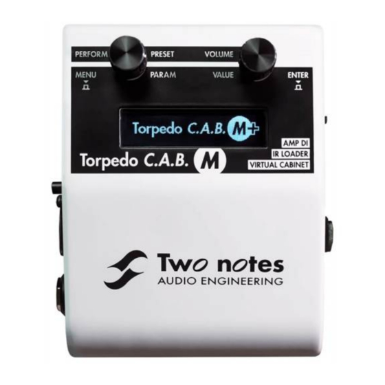 Two notes Audio Engineering Torpedo C.A.B. M+ User Manual