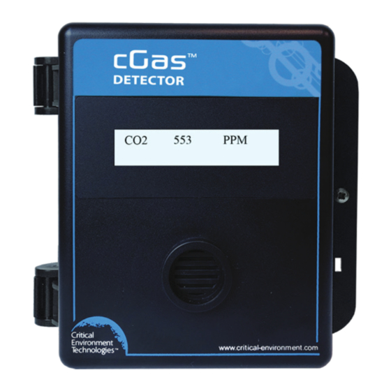 Critical Environment Technologies CGAS-A Installation Manual