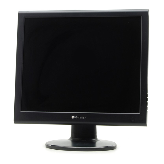 Gateway FPD1765 - 17" - DVI LCD Monitor User Manual