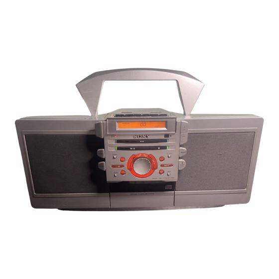 Sony ZS-D55 CD Boombox Manuals