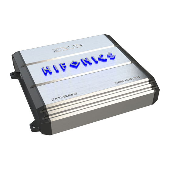 Hifonics ZXX-500.2 Quick Start Installation Manual