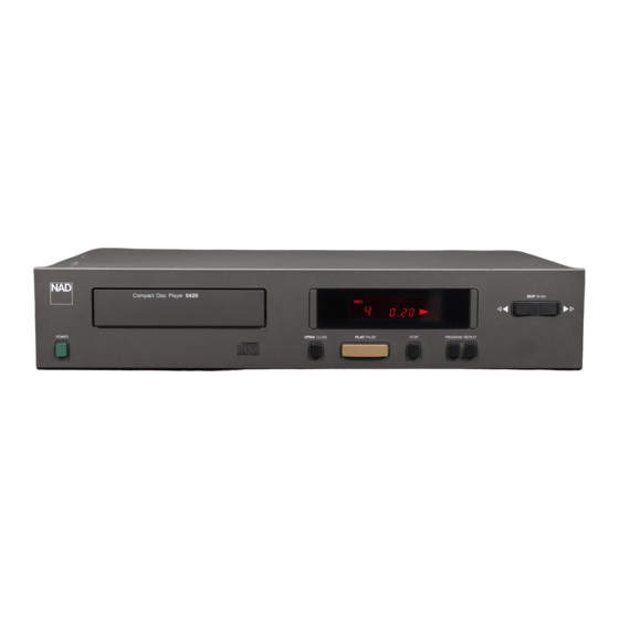 NAD 5420 Instructions For Use Manual