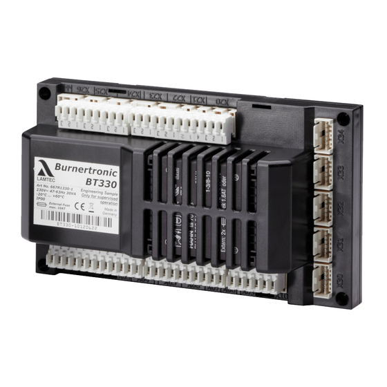 Lamtec BurnerTronic BT320 Quick Reference