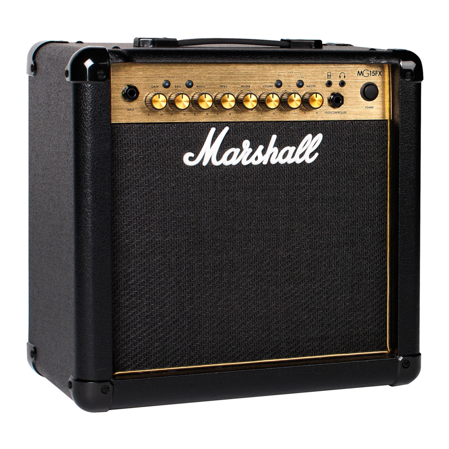 Marshall MG15FX, MG30FX Manual