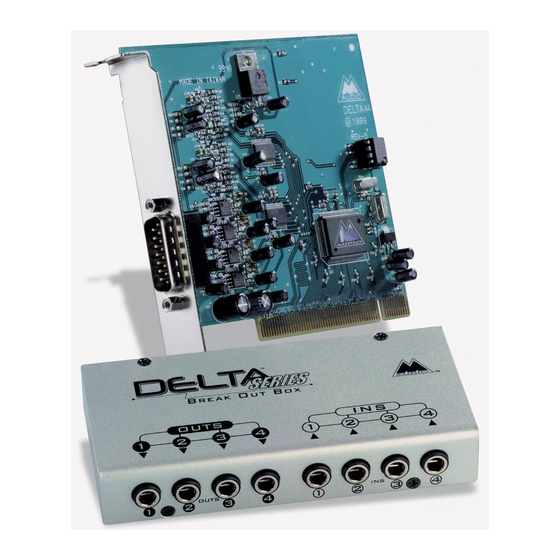 M-Audio Digital Recording Interface Delta 44 Instruction Manual