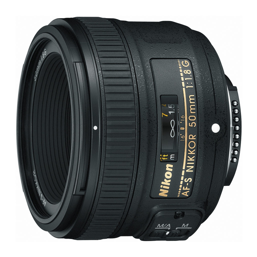 Nikon AF-S NIKKOR 50mm f/1.8G - Lense Manual