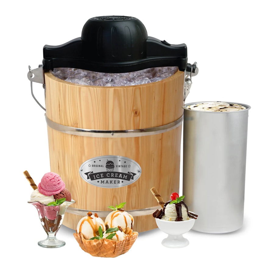 Elite Gourmet EIM402 - 4 Qt. Ice Cream Maker & Hand Crank Manual