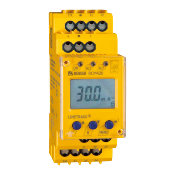 Bender LINETRAXX RCM420 Installation Manual