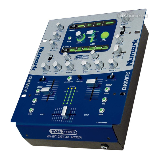 Numark DXM 06 Quick Start Owner's Manual