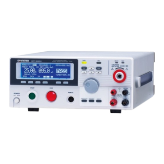 GW Instek GPT-9801 Quick Start Manual