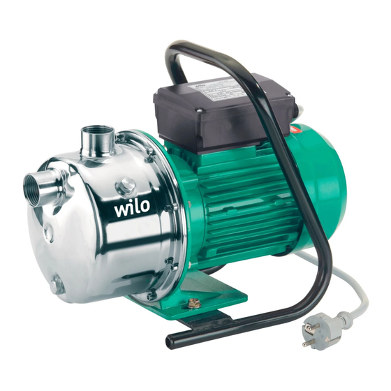 Wilo Jet WJ 203 Installation And Operating Instructions Manual