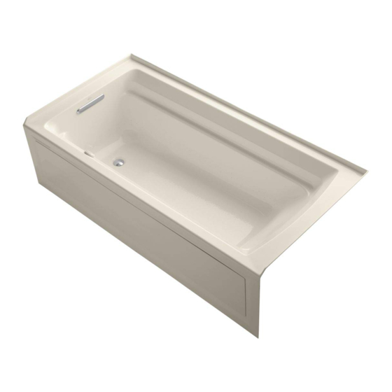 Kohler Archer Heated BubbleMassage K-1124-GHLAW Quick Start Manual