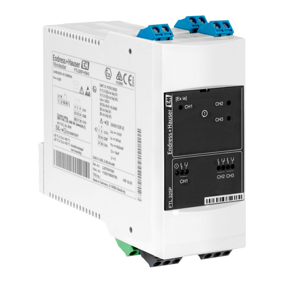 Endress+Hauser Nivotester FTL325P-H3A3 Brief Operating Instructions