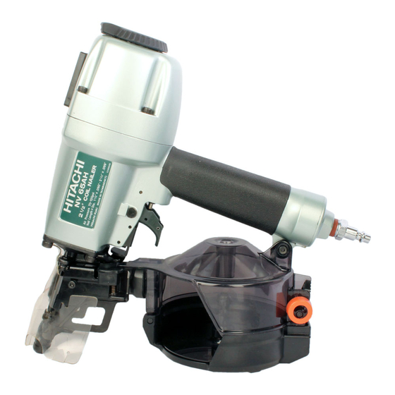 Hitachi Koki NV65AH - Pneumatic Coil Siding Nailer Wire/Plastic Collation Instruction And Safety Manual
