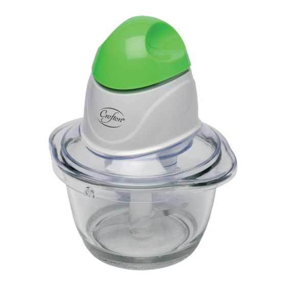 Crofton ELECTRIC FOOD CHOPPER Instruction Manual