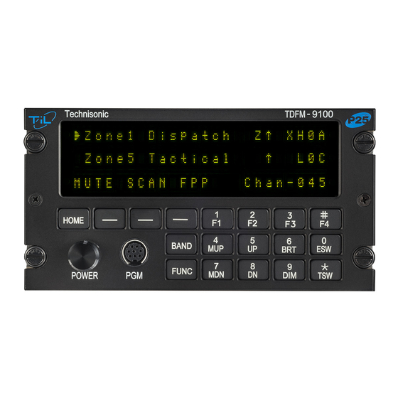 Technisonic Industries Limited TDFM-9100 Manuals