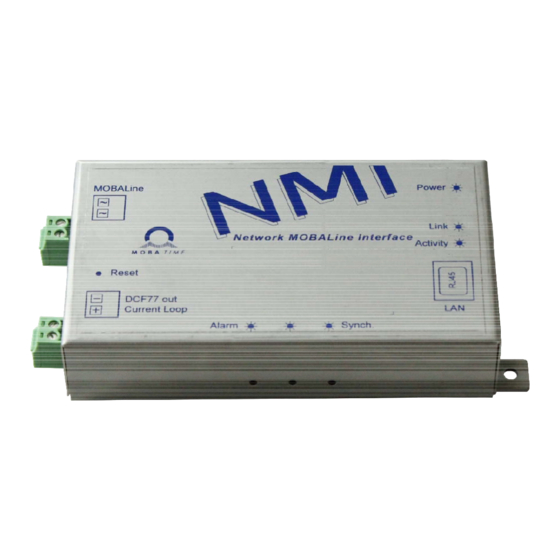 Mobatime NMI Manuals