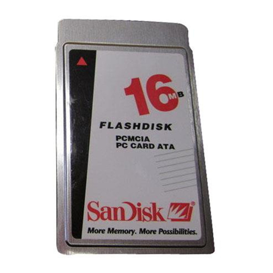 SanDisk SDP3B ATA Flash Card Manuals