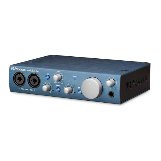 PRESONUS AudioBox iOne Hook-Up Manual