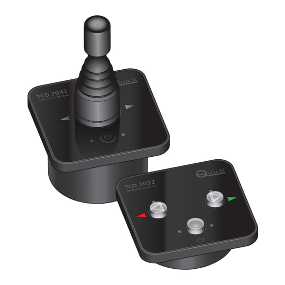 Quick THRUSTERS CONTROLS TCD 2022 Installation And Use Manual