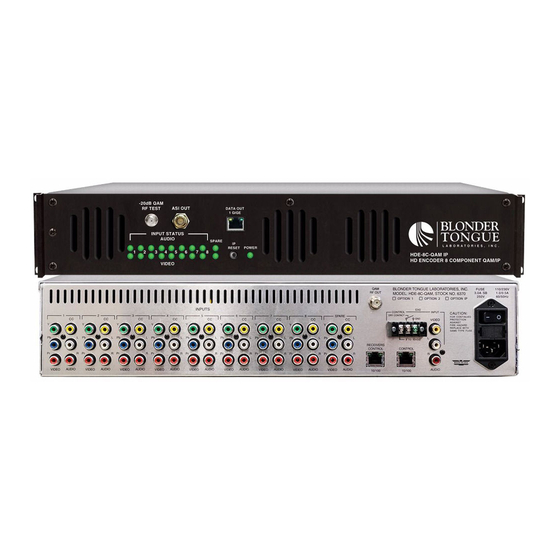 Blonder tongue HDE-8C-QAM w/Opt 2 User Manual
