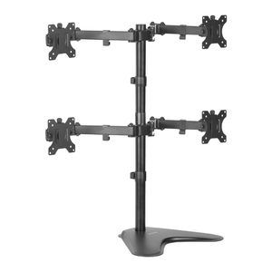 VIVO STAND-V004 Supporto Quadruplo Per Monitor – Fino A 4 Schermi 27” – VESA 75/100 – Morsetto Scrivan