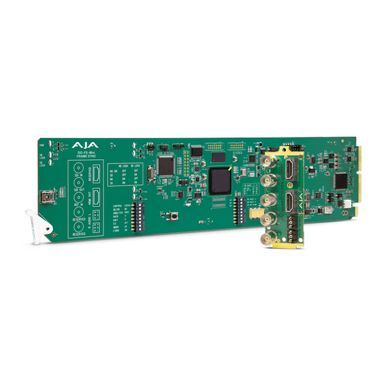 AJA OG-FS-Mini Installation And Operation Manual