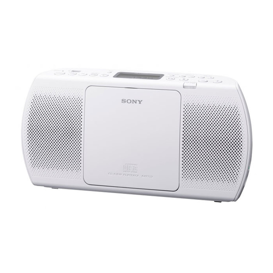 Sony ZS-PE40CP Instruction & Operation Manual