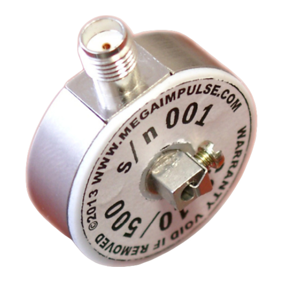 User Manuals: Megaimpulse CS-10/500 Measurement Shunt