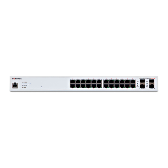 Fortinet FortiSwitch 224D-FPOE Quick Start Manual
