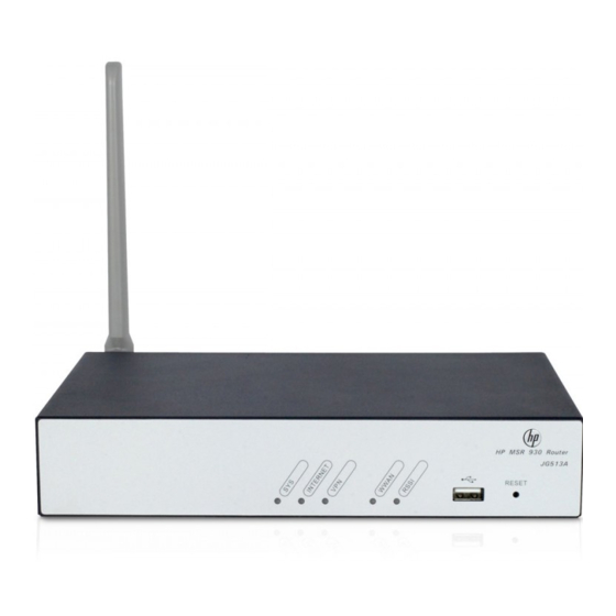 H3C MSR 930 Installation, Quick Start