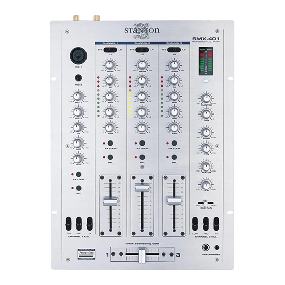 Stanton SMX-401 Owner's Manual