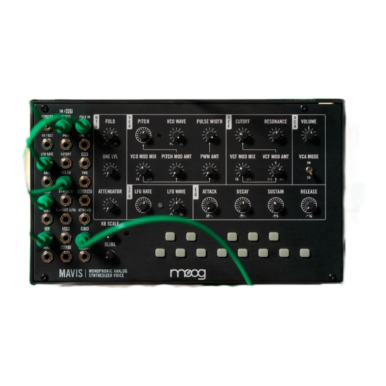 Moog HIVEMIND II Analog Synthesizer Kit Manuals