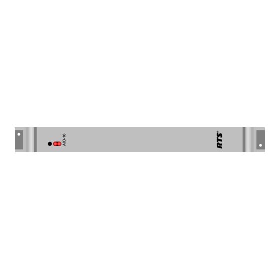RTS AIO-16 User Manual