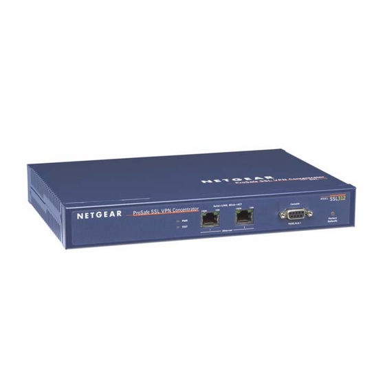Netgear SSL312-100NAS - ProSafe SSL312 SSL VPN Concentrator 25 Manuals
