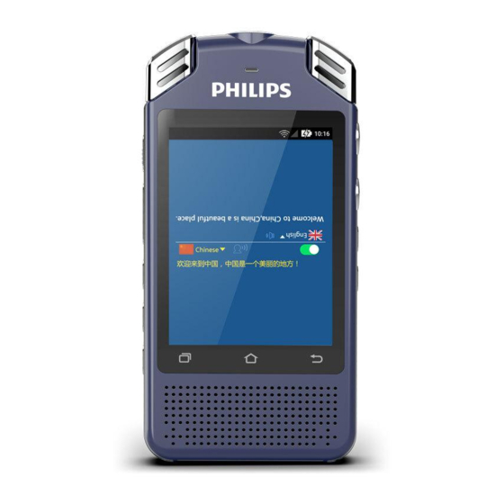 Philips VoiceTracer User Manual