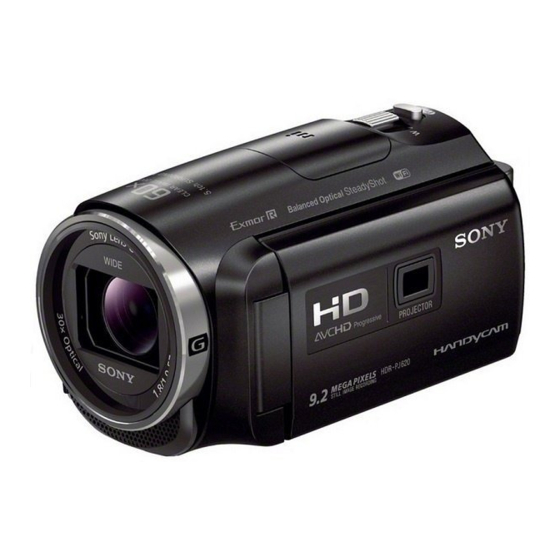 Sony HDR-CX620 Manuals