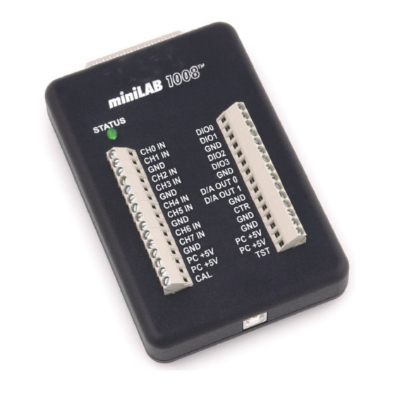 Measurement Computing miniLAB 1008 User Manual