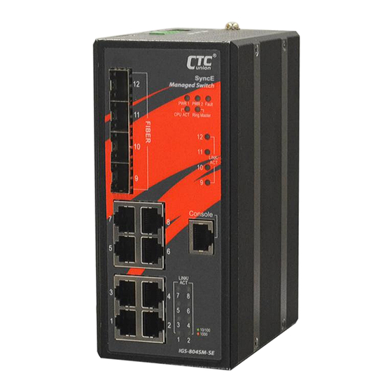 CTC Union IGS-804SM-SE Quick Installation Manual